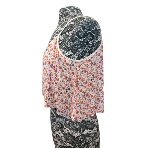 NWOT Fisherman's Daughter Floral Crop Top Tank‎ Strappy Orange Blue Boho Flowy M - Picture 12 of 13